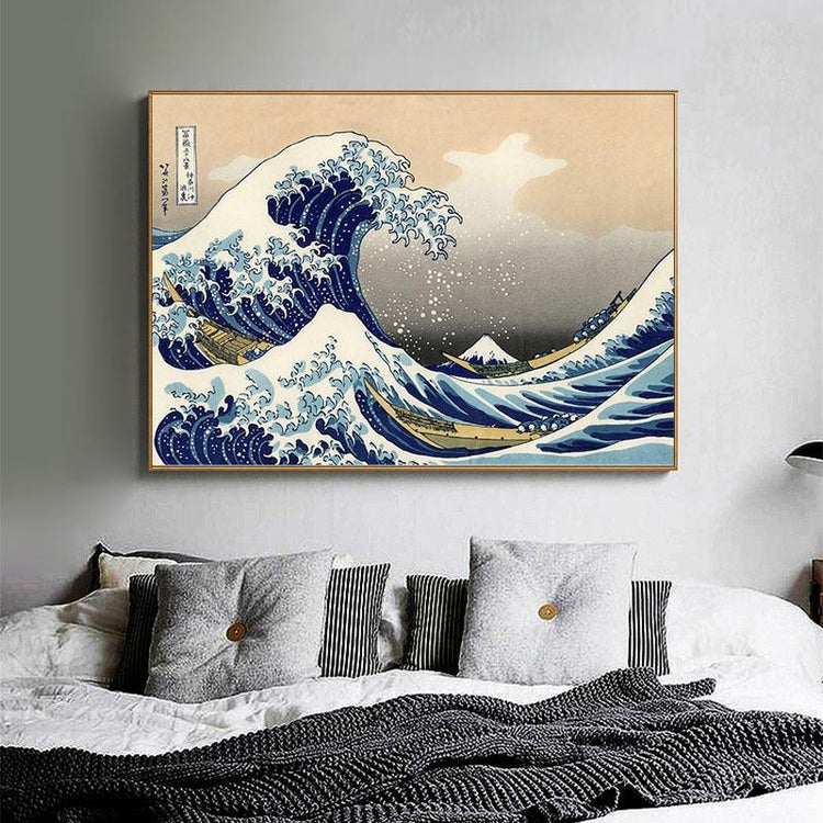 Poster Japonais Vague Kanagawa en toile | Ramen Nation