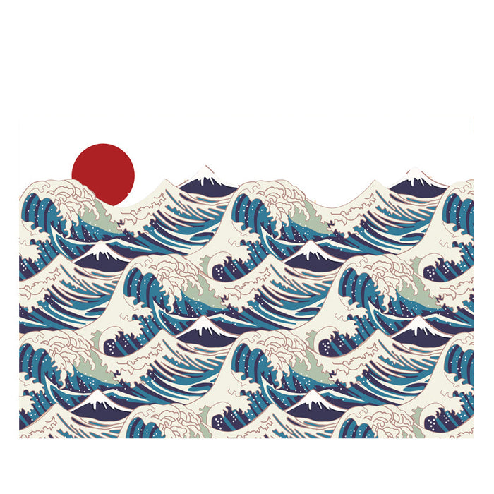 Tapis d'entrée original motif vague japonaise