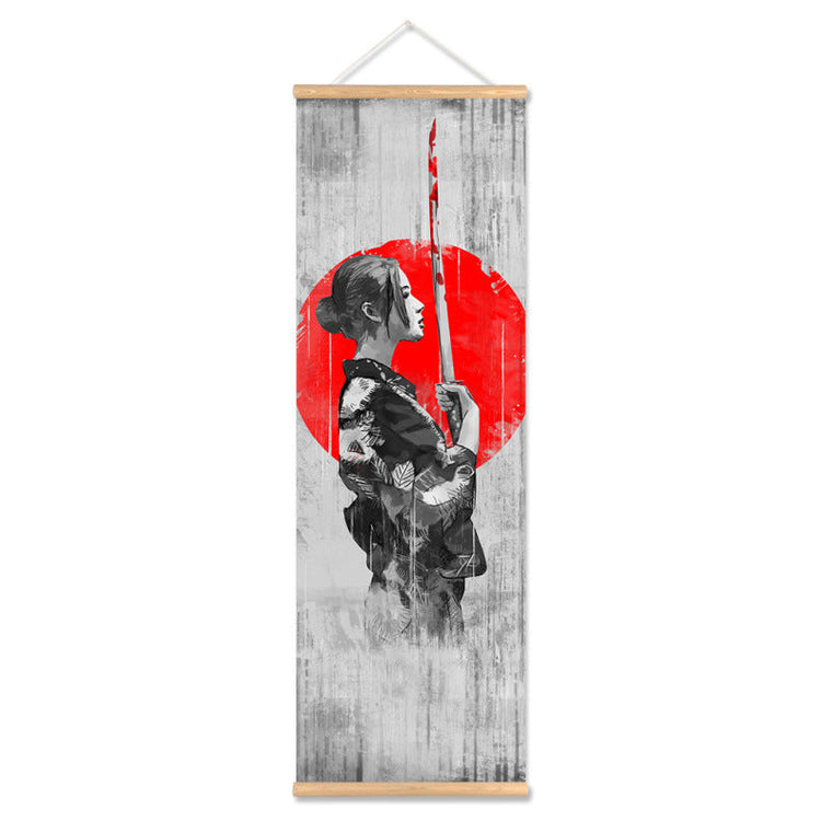 Tapisserie Japonaise Katana Samouraï Samouraï / 20x60cm | Ramen Nation