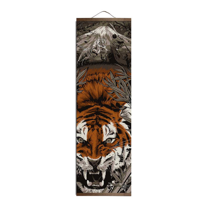 Tapisserie Japonaise Motifs Samouraï Tigre / 20x60cm | Ramen Nation